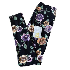LuLaRoe One Size Neon Floral Leggings (LLR-56) - Picture 1 of 7