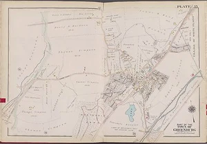 1911 WESTCHESTER, GREENBURG, NY SECOR RD TO HARTSDALE STATION BROMLEY ATLAS MAP - Picture 1 of 3