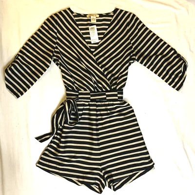 Mameluco Arden B Manga 3/4 Caqui Negro Rayas Talla Pequeña Nuevo con Etiquetas  Foto 1 de 4