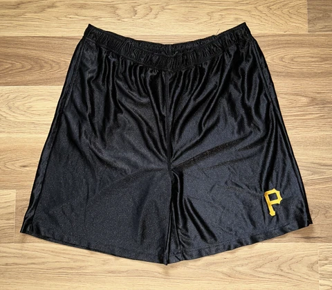 PITTSBURGH PIRATES Coaches Shorts XL/EG TRUE FAN Sewn MLB Logo Cover