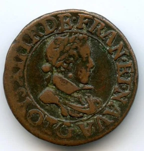Louis XIII (1610-1643) Double Tournament 1619 G - Imagen 1 de 2