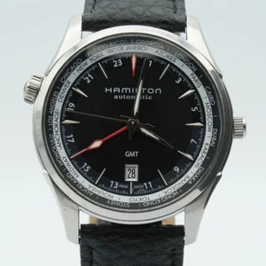 HAMILTON JAZZMASTER GMT AUTOMATIK HERREN UHR 42MM SCHÖNER ZUSTAND H326950 - Bild 1 von 9
