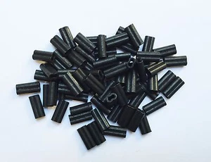 PACK OF 1000 Double Copper Sleeve Leader Crimps Size 1.6 125-150lb - Black Oxide - Picture 1 of 1