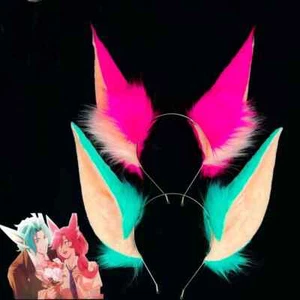 Personalizado para Star Guardian Xayah Rakan LOL Orejas Peluca Prendas para la cabeza encantador regalo de San Valentín - Imagen 1 de 8