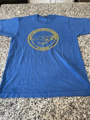 Camiseta De Colección 1987 Conferencia Bautista de Sordos de Carolina del Norte Lenguaje de Señas Foto 1 de 4