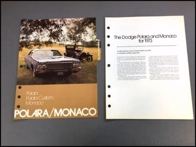 1973 Dodge Monaco Polara Vintage Dealer Brochure Guide and Specs Foto 1 de 4