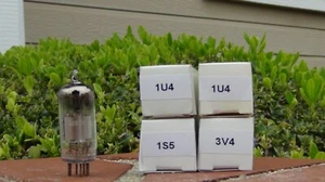 1U4 x2 1S5 3V4 Used Tube Set Zenith G500 Transoceanic-90%+-Free Shipping in US - Picture 1 of 1