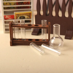Puppenhaus Miniatur Reagenzgläser Kolben Modell Set Laborszene Requisitenzubehör - Bild 1 von 8