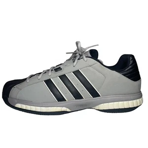 Adidas Superstar Leder Tennisschuhe Herren Gr. 12,5 grau schwarz Passform Schaumstoffsohlen GUC - Bild 1 von 10