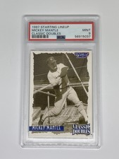 MICKEY MANTLE 1997 STARTING LINEUP CARD CLASSIC DOUBLES - PSA 9 POP 1 - Yankees