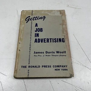 VINTAGE RETRO Book Hard Cover Novel Getting A Job In Advertising 1946 Cafe Art - Picture 1 of 9