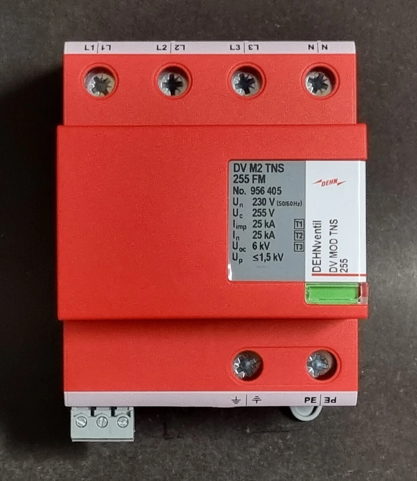 Válvula Dehn 956405 DEHN conductor combinado tipo 1+2+3 DV M2 TNS 255 FM 956 405 nuevo embalaje original - Imagen 1 de 1