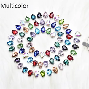 1M Crystal Rhinestone Chain 10X14mm Diamante Bead Trim DIY Jewelry Ornament Art - Picture 1 of 21