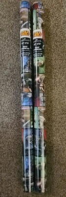 NEW Lot of 2 Star Wars Hallmark Gift Wrap Paper MIX of Characters 22.5 ft2 /roll - Image 1 of 4