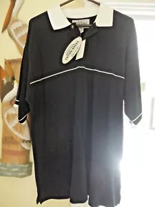 Seattle Cotton Works Herren Polo Golf Shirt Gr. L schwarz weiß Kragenbesatz - Bild 1 von 3