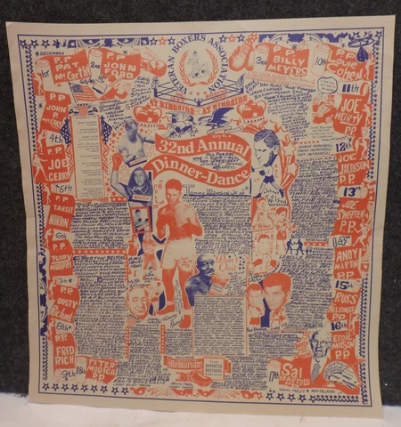 VINTAGE 1979 VETERAN BOXERS ASSOCIATION 32nd ANNUAL DANCE BOXING POSTER BOSTON Cover