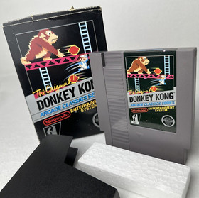 Donkey Kong Arcade Classics⭐Hang Tab Box 5 Screw⭐Nintendo NES Authentic Original