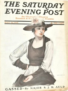May 25 1918 Black & White Saturday Evening Post Magazine Neysa McMein Illustrat - Picture 1 of 7