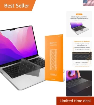 MacBook Pro/Air Ultra Thin Keyboard Protector with Touch ID Cutout - Gray Tinted - Image 1 of 4