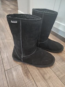 BearPaw Black Mid Calf Boot Womens Size 11 m410W-Eva Sheepskin/Wool Lining - Picture 1 of 9