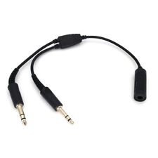 Airbus Headset Adapter 7.1mm To GA Dual Plug Cable Aviation Headphone Cable