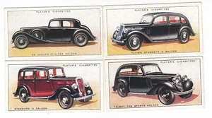 CARS: 4 Vintage 1936 Automobile Cards JAGUAR FLYING STANDARD TALBOT STANDARD - Picture 1 of 1