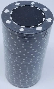 Poker Chips (25) Black Suited Mold 11.5 gram Clay Composite - Picture 1 of 2