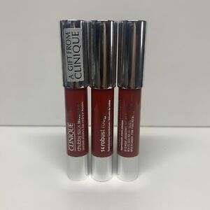 3 Clinique Chubby Stick lipstick Intense Lip Color Balm 14 Robust Rouge FullSize