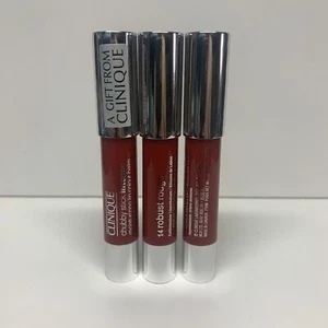 3 Clinique Chubby Stick lipstick Intense Lip Color Balm 14 Robust Rouge FullSize