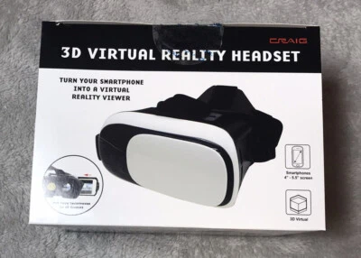 Craig - 3D Virtual Reality Headset White NIB - Image 1 of 4