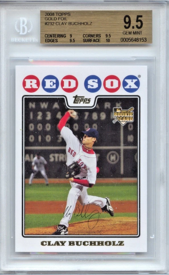 CLAY BUCHHOLZ Dbacks 2008 Topps lámina de oro novato BGS 9,5 gema clasificada como nueva Foto 1 de 1