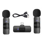 BOYA BY-V1 1-Trigger-1 2.4G Wireless Microphone System Clip-On Microphone Lapel 