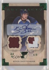 2013 Upper Deck Artifacts Emerald Jersey/Patch /8 Kevin Shattenkirk Patch Auto
