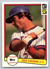1982  Donruss #182 Dave Kingman New York Mets