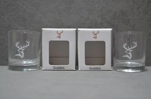 2x Glenfiddich Heavy Base Glass Tumbler Whisky In Gift Box 25cl 250ml Brand New - Picture 1 of 8