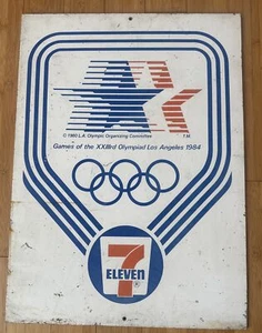 RARE 7-Eleven 1984 LA Olympics Sign Los Angeles Stars In Motion 7-11 XXIIIrd - Picture 1 of 8