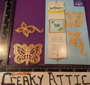 BRILLIANT BUTTERFLY 2 DIE CUT EMBOSS STENCIL SPELLBINDERS S1012 CREAKYATTIC - Picture 1 of 1