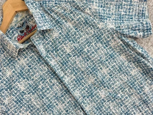 Robert Graham Short Sleeve Stretch Button-Up Shirt Geometric Print Men's Large L - Picture 1 of 7