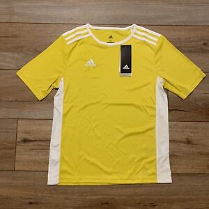 Adidas Youth Entrada 18 Sport Jersey SZ Medium Soccer Yellow/White Climalite