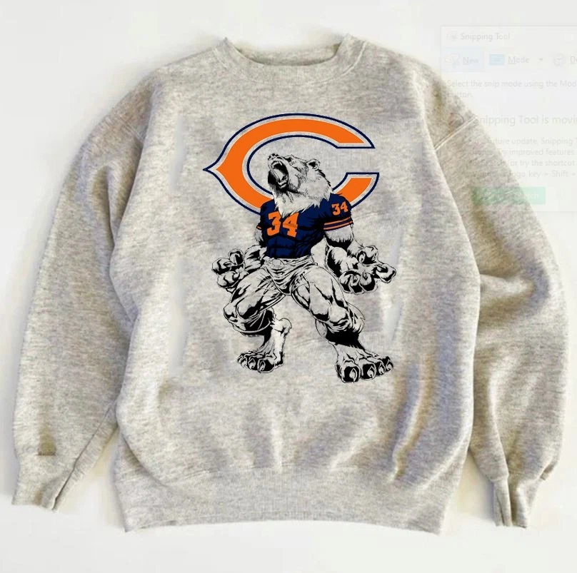 Chicago Bears NFL Team Logo crewneck sweatshirt VK04506 - Image 1 of 1