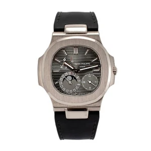 2014 Patek Philippe Nautilus 40MM 5712G Moonphase Grey Dial 18K White Gold Watch - Picture 1 of 9
