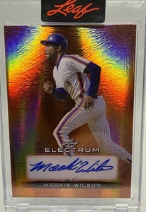 2024 Leaf Electrum Mookie Wilson Orange Auto #19/20 - Picture 1 of 14