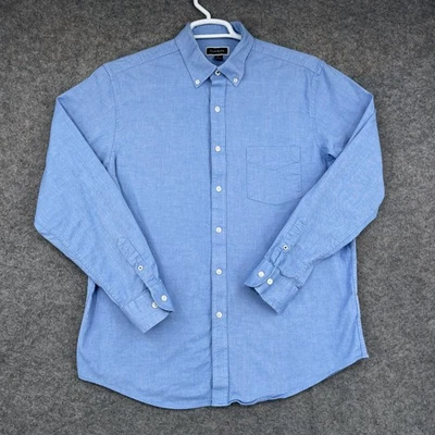 Club Room Shirt Mens Large Blue Oxford Button Down Collar Stretch Long Sleeve - Image 1 of 4