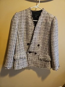 Ann Taylor Black and White Tweed Blazer - Picture 1 of 14