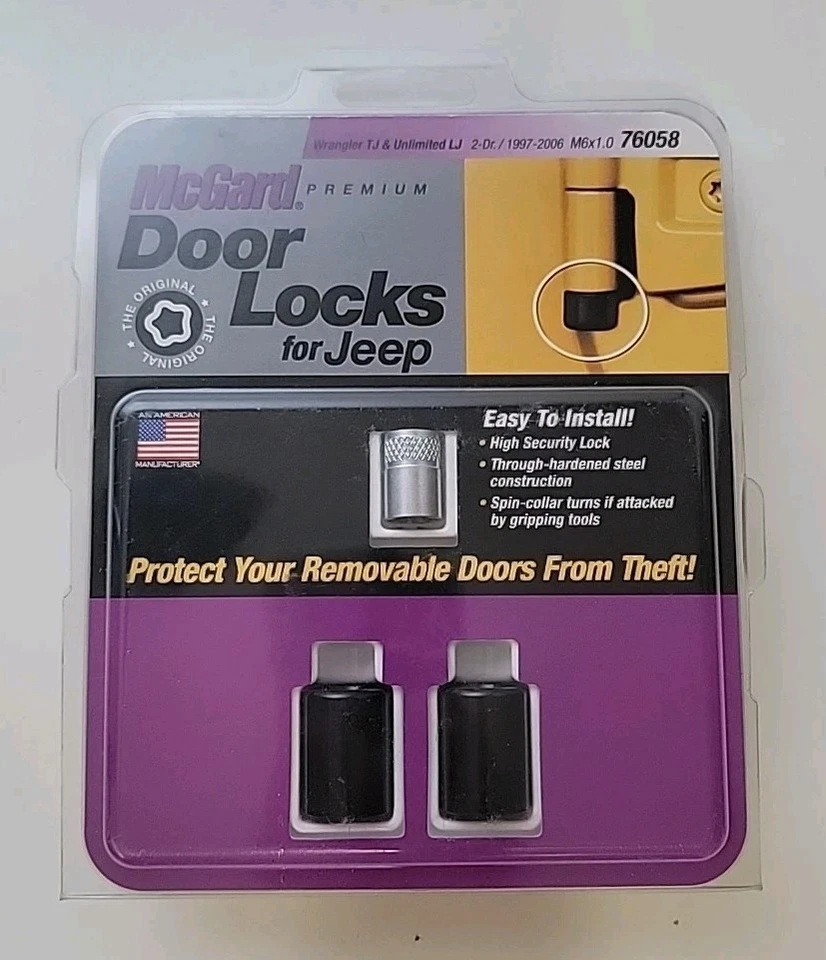 Juego de cerraduras de puerta McGard 76058 Jeep para Jeep Wrangler 1997-2006 TJ/LJ 2 puertas/2 cerraduras Foto 1 de 2