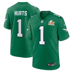 Philadelphia Eagles Jalen Hurts #1 Nike Kelly Green Alternate Super Bowl Trikot - Bild 1 von 1