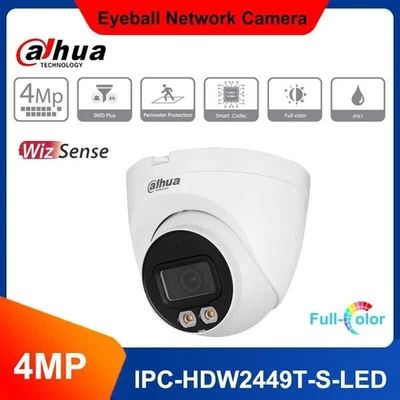 Dahua IPC-HDW2449T-S-LED 4MP Full-Color Wizsense Mic SMD Plus Network IP Camera - Image 1 of 4
