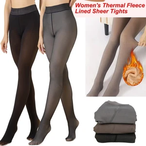 Thermal Fleece Lined Women Tights Skin Look Warm Fake Pantyhose Stockings Winter - Picture 1 of 42