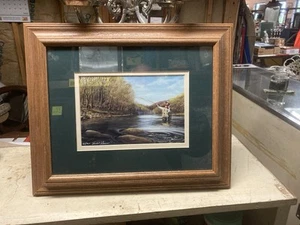 Frudil Hanow Limited Firmado y Número 43/950 Impresión Padre e Hijo Pesca con Mosca - Imagen 1 de 8