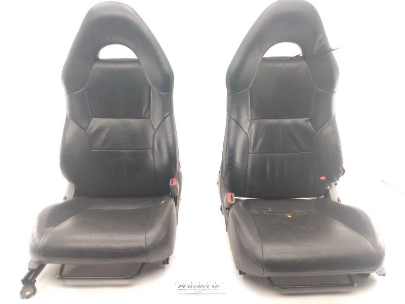 TOYOTA CELICA GTS Black Leather Front Seat Set With Rails Fits 00 01 02 03 04 05 Foto 1 de 4